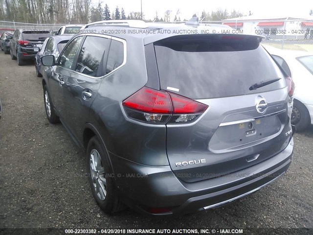 KNMAT2MV1HP579516 - 2017 NISSAN ROGUE S/SV GRAY photo 3