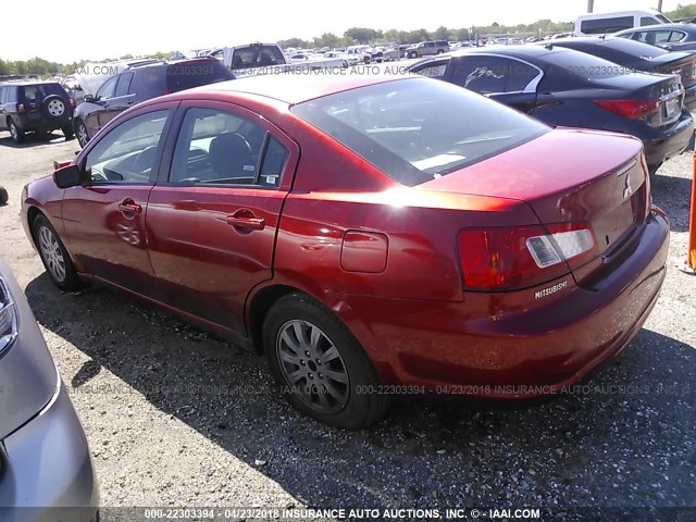 4A32B2FF2CE020426 - 2012 MITSUBISHI GALANT FE MAROON photo 3