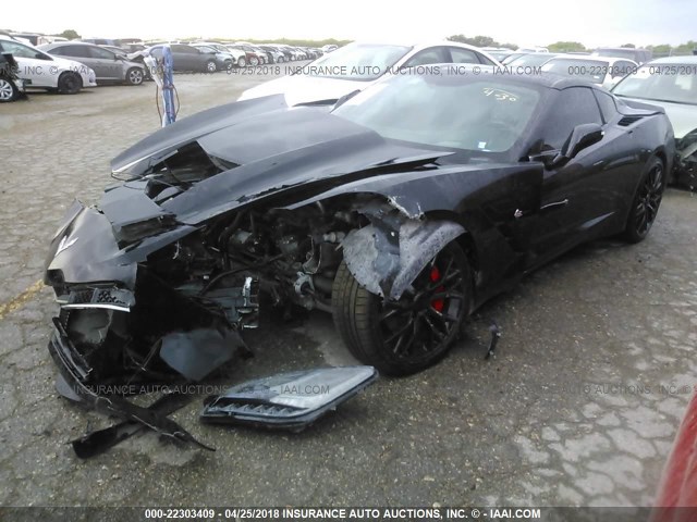 1G1YD2D78F5117209 - 2015 CHEVROLET CORVETTE STINGRAY/2LT BLACK photo 2