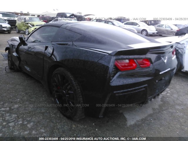 1G1YD2D78F5117209 - 2015 CHEVROLET CORVETTE STINGRAY/2LT BLACK photo 3