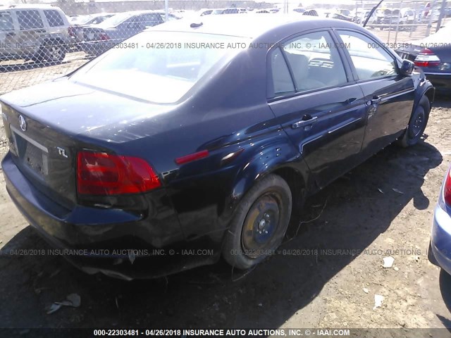 19UUA66255A015400 - 2005 ACURA TL BLACK photo 4