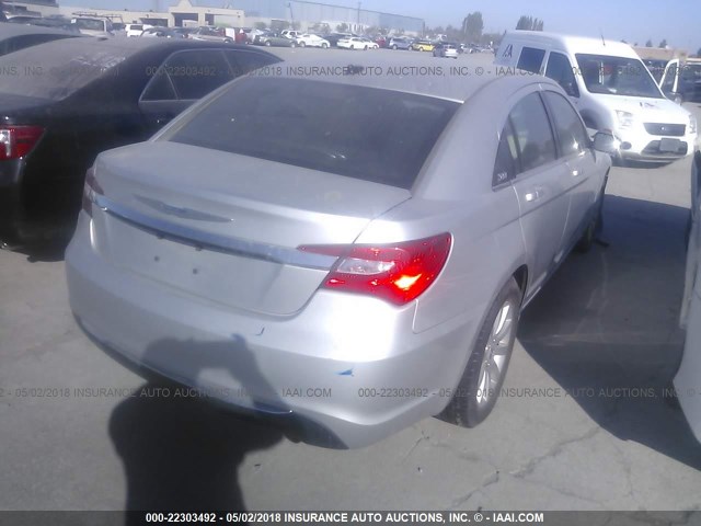 1C3CCBBG8CN225675 - 2012 CHRYSLER 200 TOURING SILVER photo 4