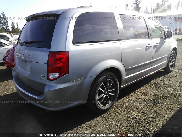 2C4RDGCG9HR817983 - 2017 DODGE GRAND CARAVAN SXT SILVER photo 4