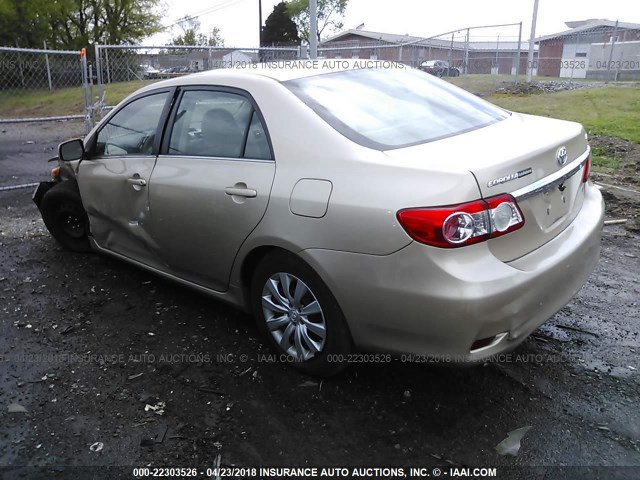 5YFBU4EE9DP182835 - 2013 TOYOTA COROLLA S/LE GOLD photo 3