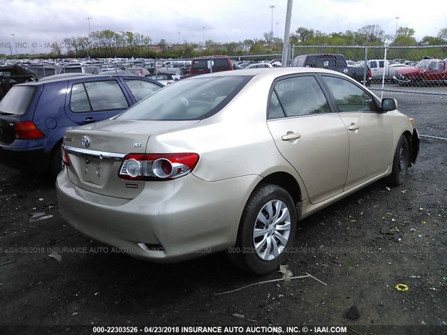 5YFBU4EE9DP182835 - 2013 TOYOTA COROLLA S/LE GOLD photo 4