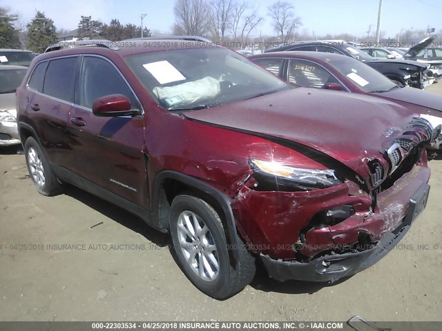 1C4PJMCB1GW340331 - 2016 JEEP CHEROKEE LATITUDE RED photo 1