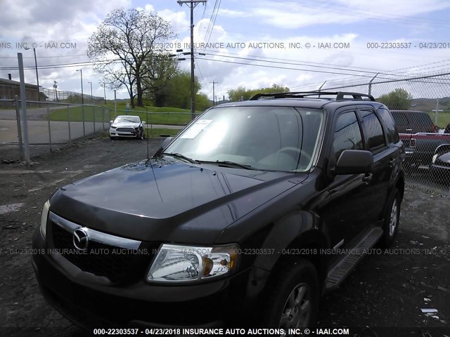 4F2CZ02Z88KM19759 - 2008 MAZDA TRIBUTE I BLACK photo 2