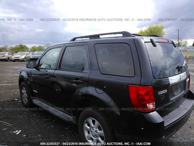 4F2CZ02Z88KM19759 - 2008 MAZDA TRIBUTE I BLACK photo 3