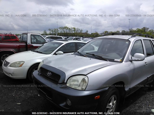 KM8SC73D02U245752 - 2002 HYUNDAI SANTA FE GLS/LX SILVER photo 2