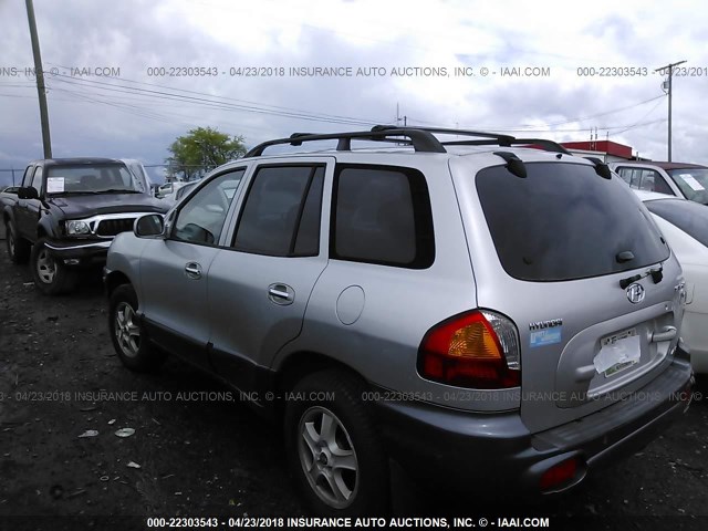 KM8SC73D02U245752 - 2002 HYUNDAI SANTA FE GLS/LX SILVER photo 3