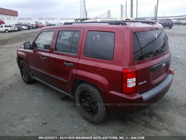 1J4FF28BX9D243258 - 2009 JEEP PATRIOT SPORT MAROON photo 3