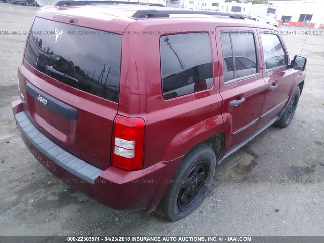 1J4FF28BX9D243258 - 2009 JEEP PATRIOT SPORT MAROON photo 4