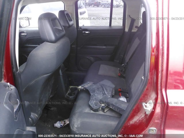 1J4FF28BX9D243258 - 2009 JEEP PATRIOT SPORT MAROON photo 8