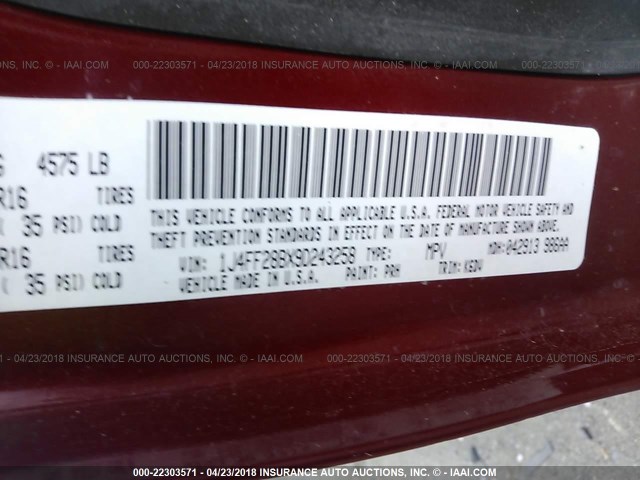 1J4FF28BX9D243258 - 2009 JEEP PATRIOT SPORT MAROON photo 9