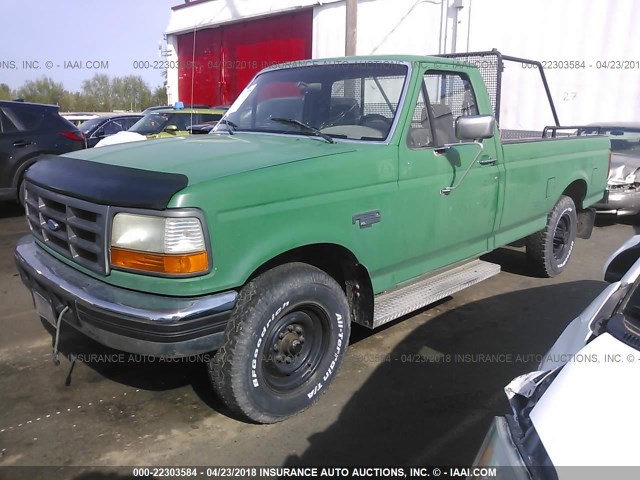 2FTHF25FXRCA49271 - 1994 FORD F250 GREEN photo 2