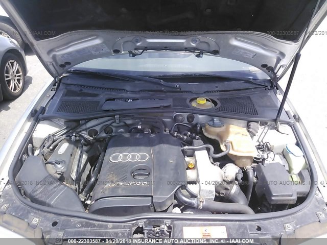 WAUAC68DX1A149126 - 2001 AUDI A4 1.8T SILVER photo 10