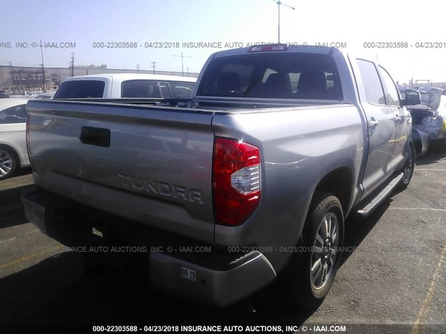 5TFGY5F17HX215365 - 2017 TOYOTA TUNDRA CREWMAX 1794/PLATINUM 银色 照片 4
