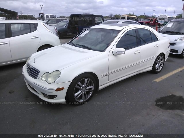 WDBRF52H96A901701 - 2006 MERCEDES-BENZ C GENERATION 2006 230 WHITE photo 2