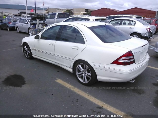 WDBRF52H96A901701 - 2006 MERCEDES-BENZ C GENERATION 2006 230 WHITE photo 3