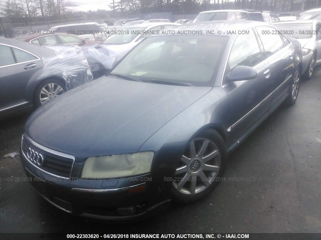 WAUML44E85N016301 - 2005 AUDI A8 L QUATTRO BLUE photo 2