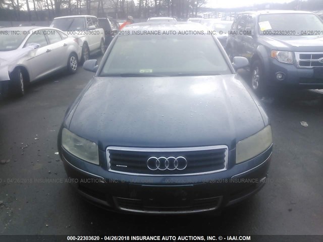 WAUML44E85N016301 - 2005 AUDI A8 L QUATTRO BLUE photo 6