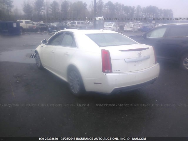1G6DP5EDXB0111912 - 2011 CADILLAC CTS PREMIUM COLLECTION WHITE photo 3