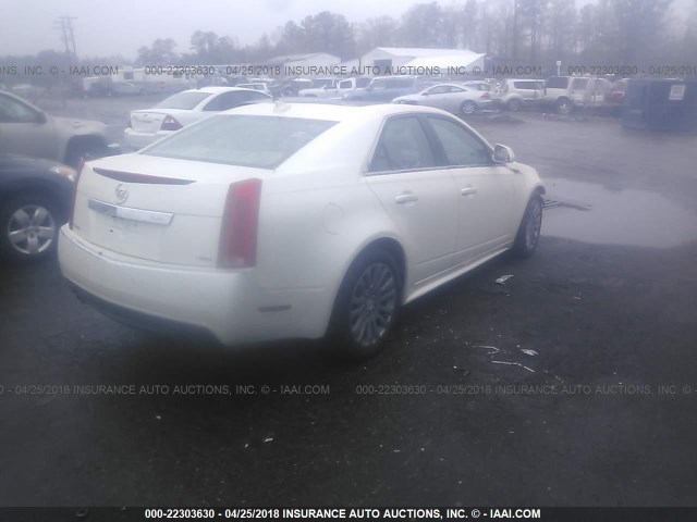 1G6DP5EDXB0111912 - 2011 CADILLAC CTS PREMIUM COLLECTION WHITE photo 4