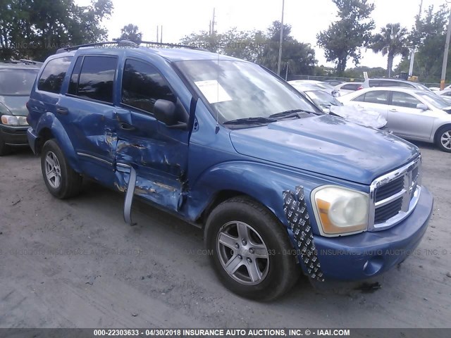 1D4HD58N94F166284 - 2004 DODGE DURANGO LIMITED BLUE photo 1