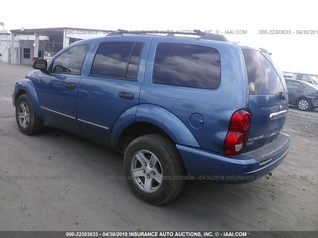 1D4HD58N94F166284 - 2004 DODGE DURANGO LIMITED BLUE photo 3