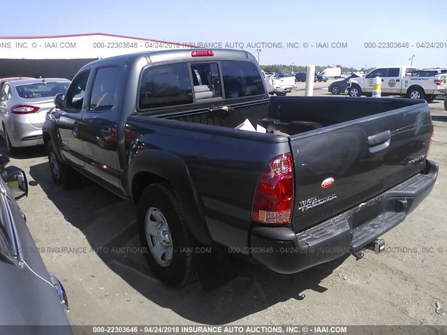 5TFJX4GN3FX041635 - 2015 TOYOTA TACOMA DOUBLE CAB PRERUNNER GRAY photo 3