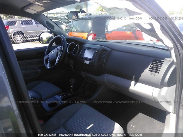 5TFJX4GN3FX041635 - 2015 TOYOTA TACOMA DOUBLE CAB PRERUNNER GRAY photo 5