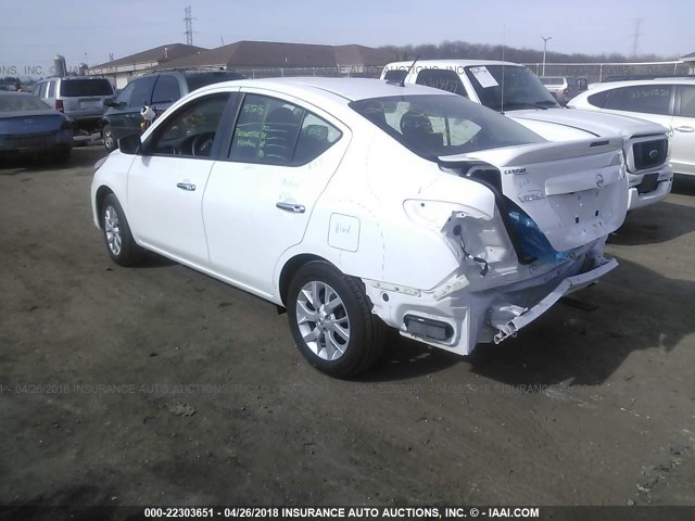 3N1CN7APXHL841117 - 2017 NISSAN VERSA S/S PLUS/SV/SL WHITE photo 3