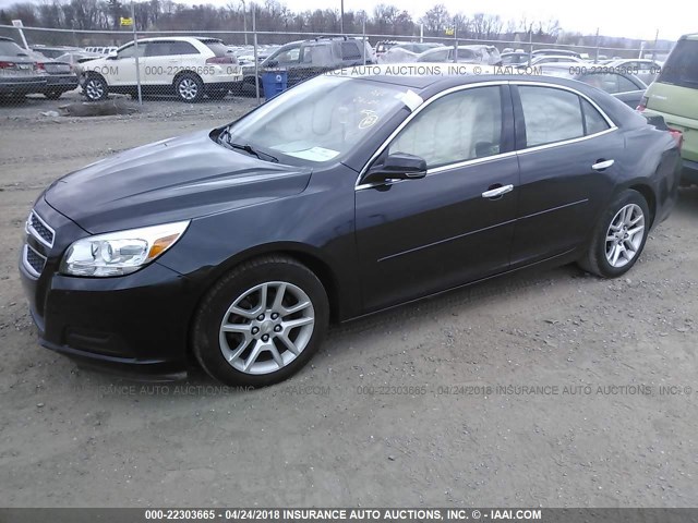 1G11C5SAXDF135755 - 2013 CHEVROLET MALIBU 1LT BLUE photo 2