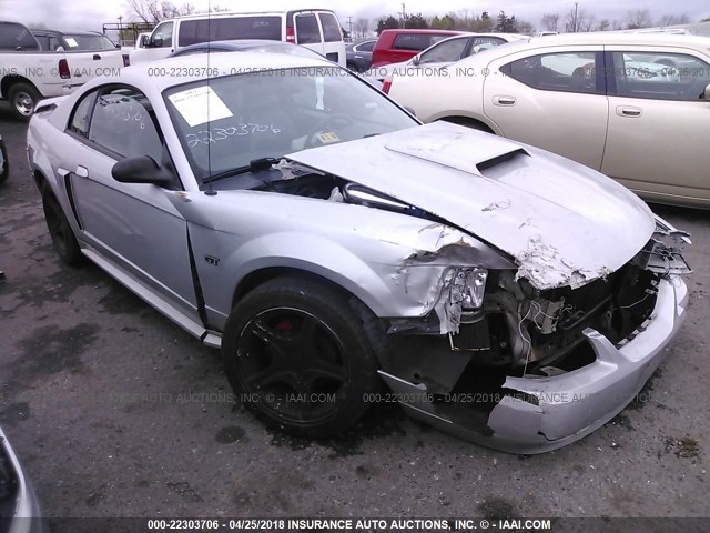 1FAFP42XX1F200654 - 2001 FORD MUSTANG GT SILVER photo 1