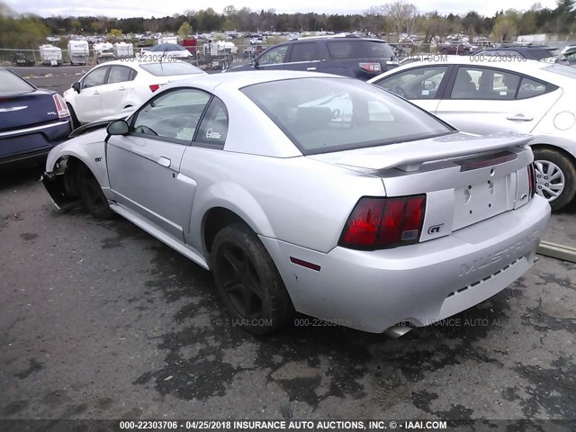 1FAFP42XX1F200654 - 2001 FORD MUSTANG GT SILVER photo 3