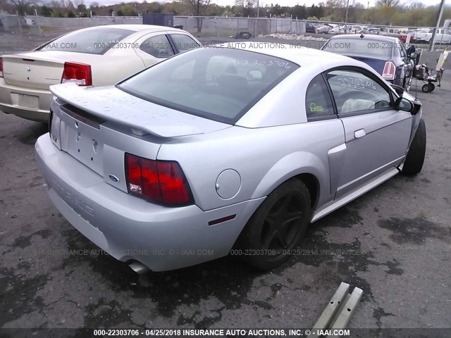 1FAFP42XX1F200654 - 2001 FORD MUSTANG GT SILVER photo 4