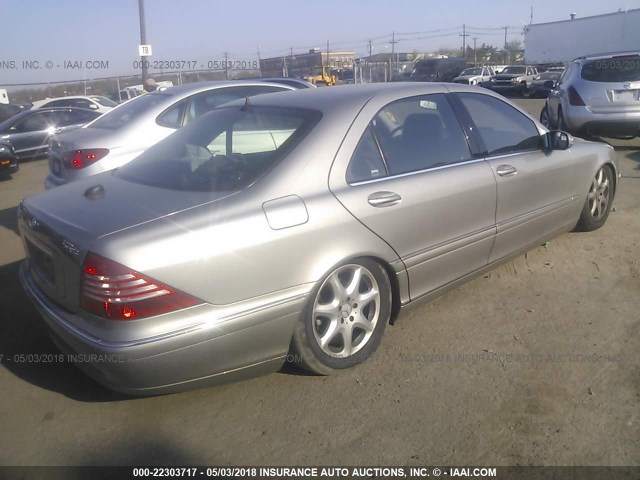 WDBNG83J44A403885 - 2004 MERCEDES-BENZ S 430 4MATIC BEIGE photo 4