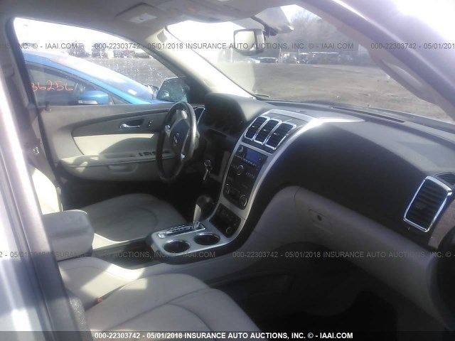 1GKLVMED8AJ191619 - 2010 GMC ACADIA SLT-1 Srebrny zdjęcie 5