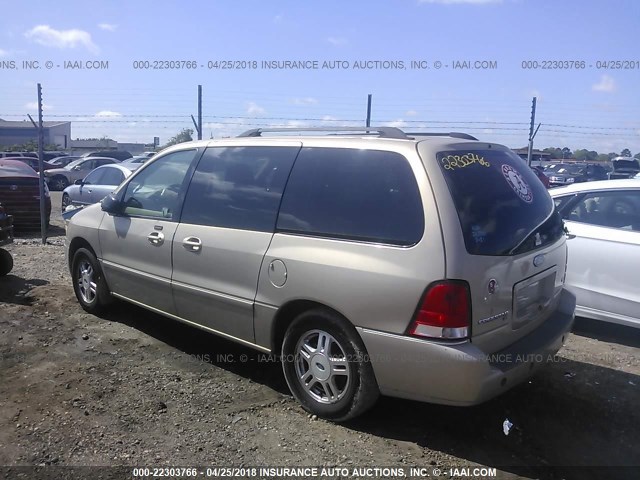 2FMZA52247BA07893 - 2007 FORD FREESTAR SEL BEIGE photo 3