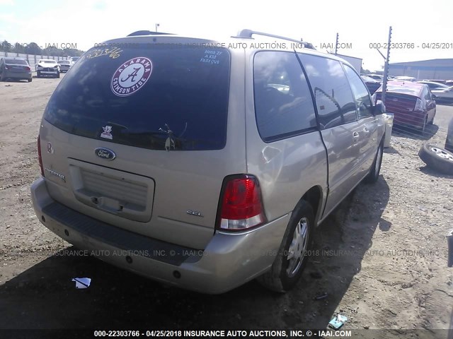 2FMZA52247BA07893 - 2007 FORD FREESTAR SEL BEIGE photo 4