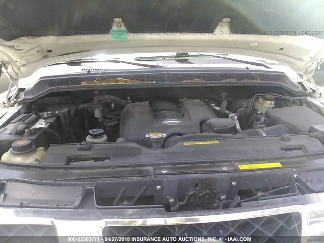 5N1AA08A44N730674 - 2004 NISSAN ARMADA SE/LE WHITE photo 10