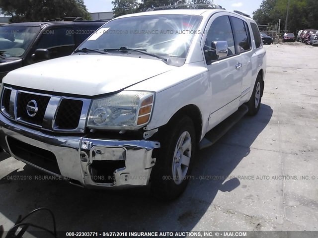 5N1AA08A44N730674 - 2004 NISSAN ARMADA SE/LE WHITE photo 2