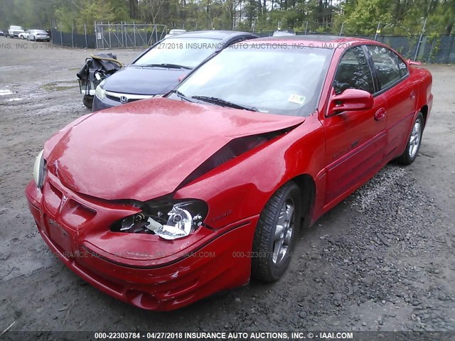 1G2NW52E11C271065 - 2001 PONTIAC GRAND AM GT RED photo 2