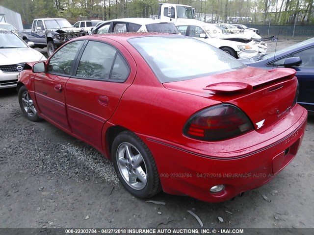 1G2NW52E11C271065 - 2001 PONTIAC GRAND AM GT RED photo 3