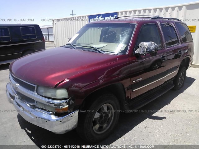 1GNEC13Z73R154712 - 2003 CHEVROLET TAHOE C1500 MAROON photo 2