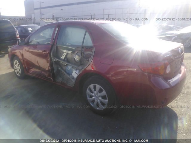 JTDBL40E59J004345 - 2009 TOYOTA COROLLA LE/XLE RED photo 3