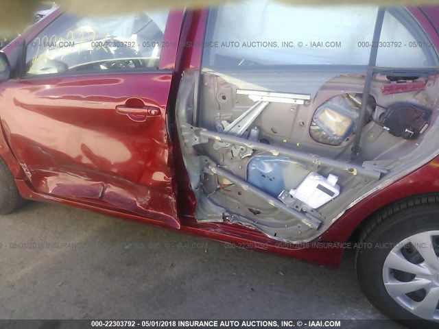 JTDBL40E59J004345 - 2009 TOYOTA COROLLA LE/XLE RED photo 6