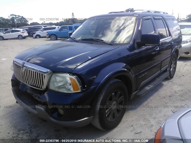 5LMFU27R54LJ21781 - 2004 LINCOLN NAVIGATOR BLUE photo 2
