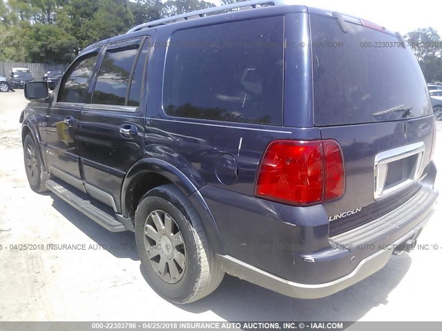 5LMFU27R54LJ21781 - 2004 LINCOLN NAVIGATOR BLUE photo 3