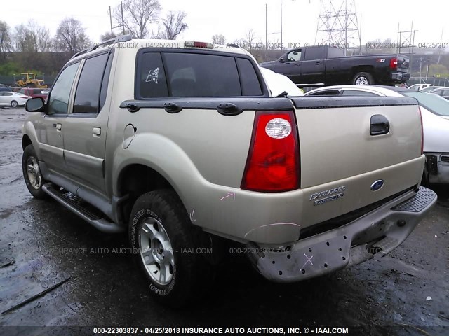 1FMZU77E43UA18063 - 2003 FORD EXPLORER SPORT TR  BEIGE photo 3